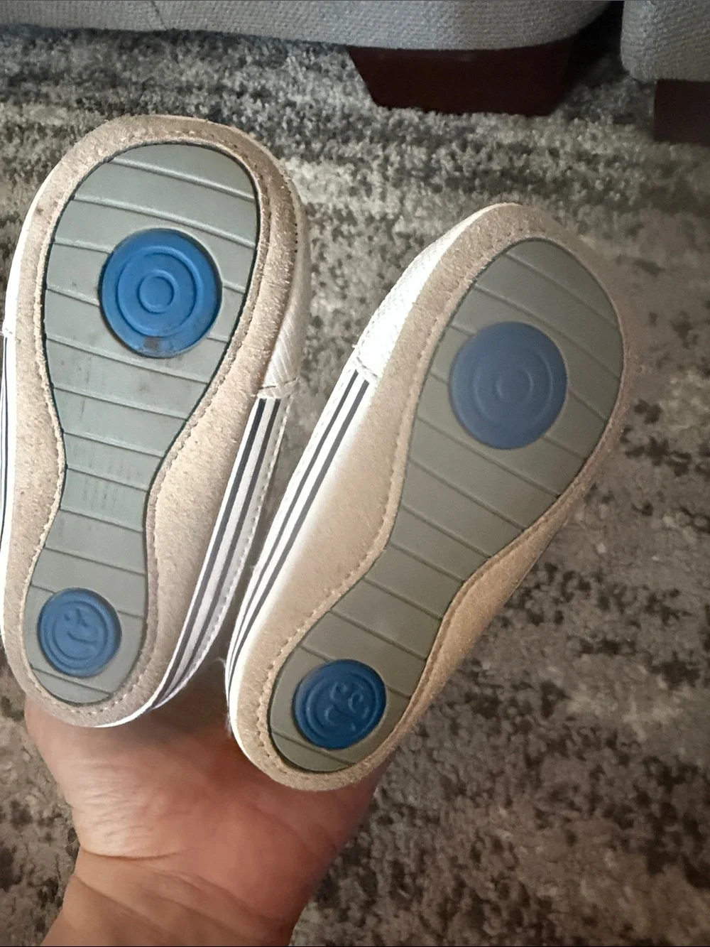 Stride Rite Brown Faux-Leather Baby Walker Shoes